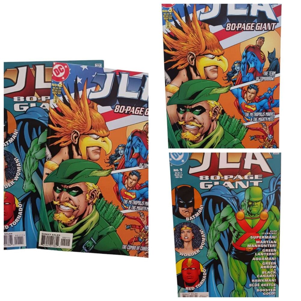JLA 80-Page Giant #1, 2 (Kevin Maguire/Bryan Hitch) DC 1998-99